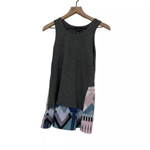 HALE BOB Silk Mixed Media Tank Top